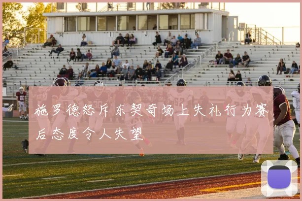施罗德怒斥东契奇场上失礼行为赛后态度令人失望